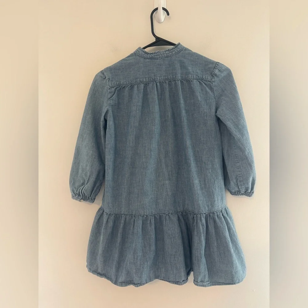 Polo Ralph Lauren Girls' Chambray Ruffled Shirt Dress size 7